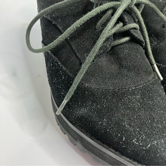 Jeffrey Campbell Havanas last KIDDO black suede block heel Oxford shoes size 7.5 - Picture 5 of 12